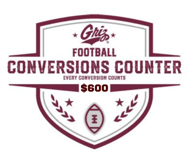 Conversions for Kids Football total raised. 