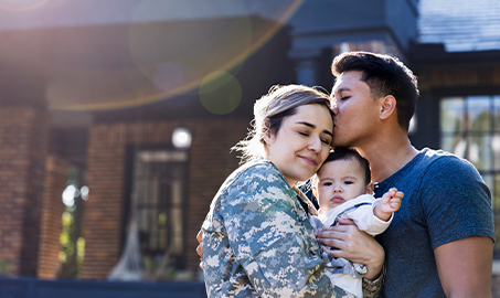 photo of military family
