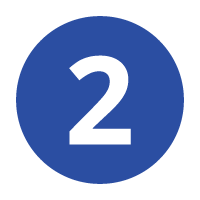 Blue circle icon with white number 2