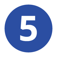 Blue circle icon with white number 5